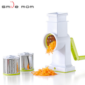 Manual Cheese Grater Vegetable Slicer with Handle Speed Round Mandoline Potato Shredder Nut Grinder Suitable for Carrot Garlic