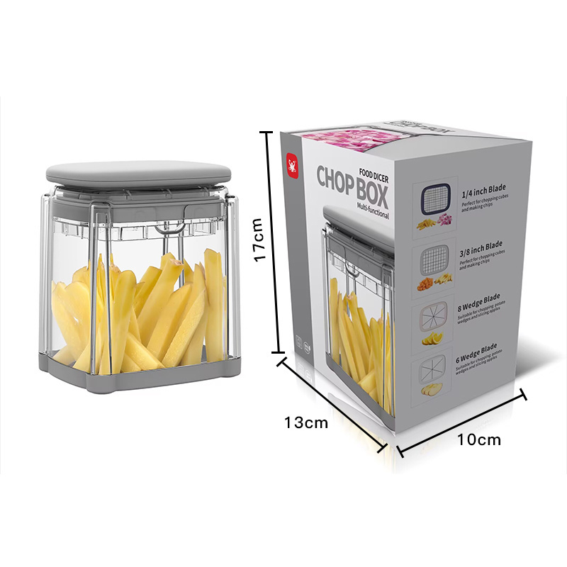 Multifunctional Manual Kitchen French Fries Potato Chips Cutter Slicer Chopper Box Vegetable Cutter Fruit Salad Cutter