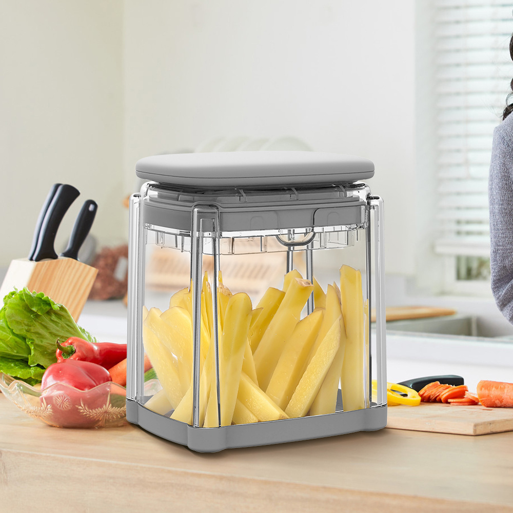 Super September Multifunctional Manual Kitchen French Fries Salad Vegetable and Fruit Potato Chips Cutter Slicer Chopper Box