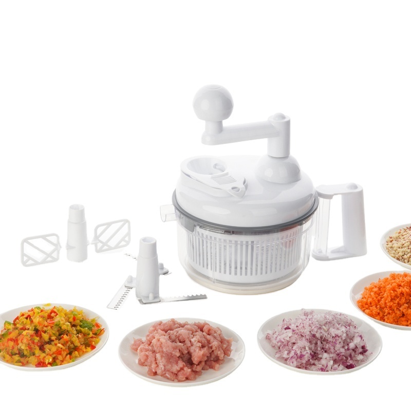 Super September 3 In 1 Wholesale Mini Kitchen King Pro Manual Food Processor Grater Salad Spinner Cutter