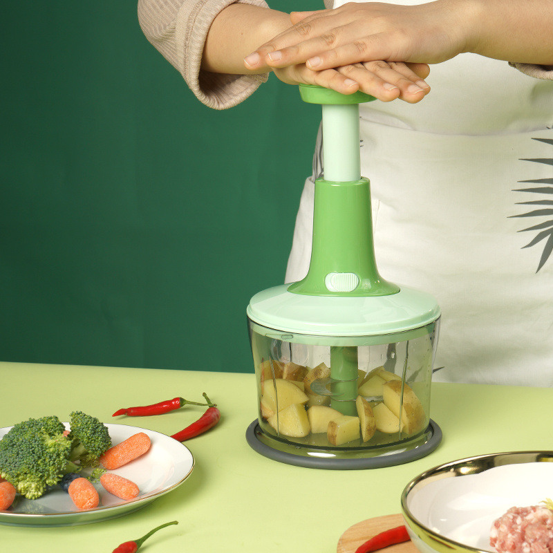 Kitchen Meat Onion Cutter Eco-friendly  Food Cutting Processor Manual Push Hand Press Vegetable Dicer Chopper