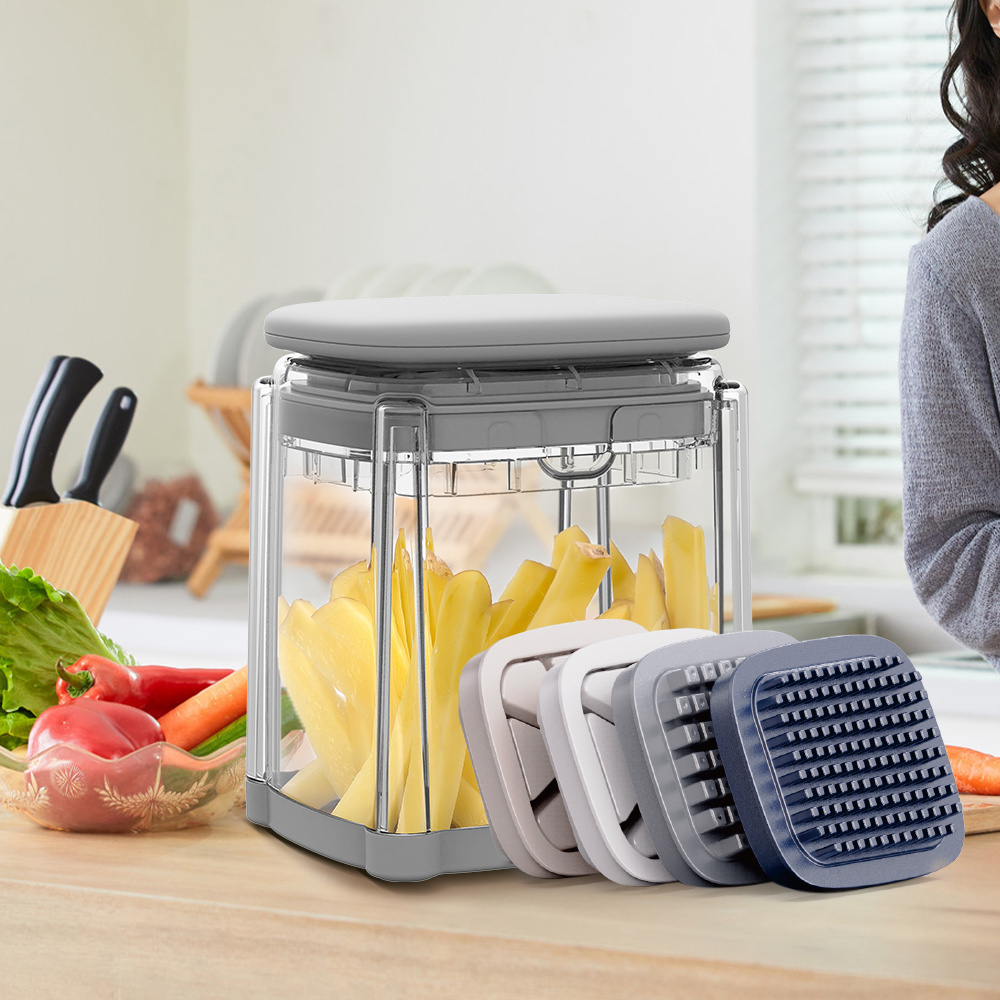 Super September Multifunctional Manual Kitchen French Fries Salad Vegetable and Fruit Potato Chips Cutter Slicer Chopper Box