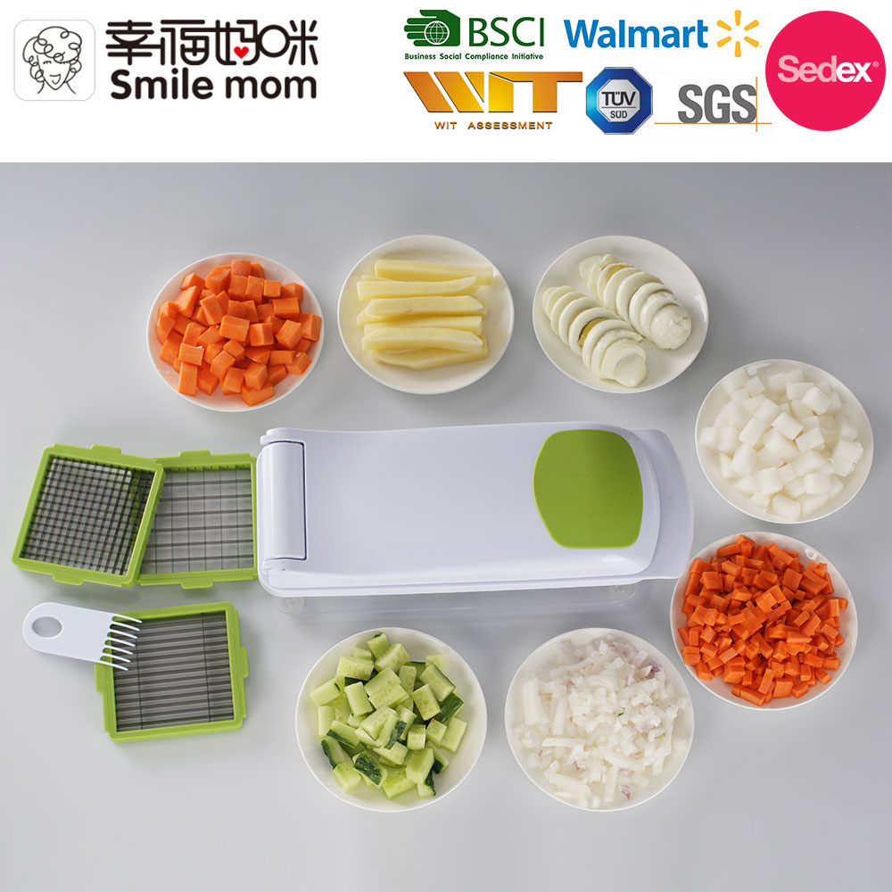 B427-A New design plastic multifunction vegetable chopper garlic slicer dicer food grater for kitchen