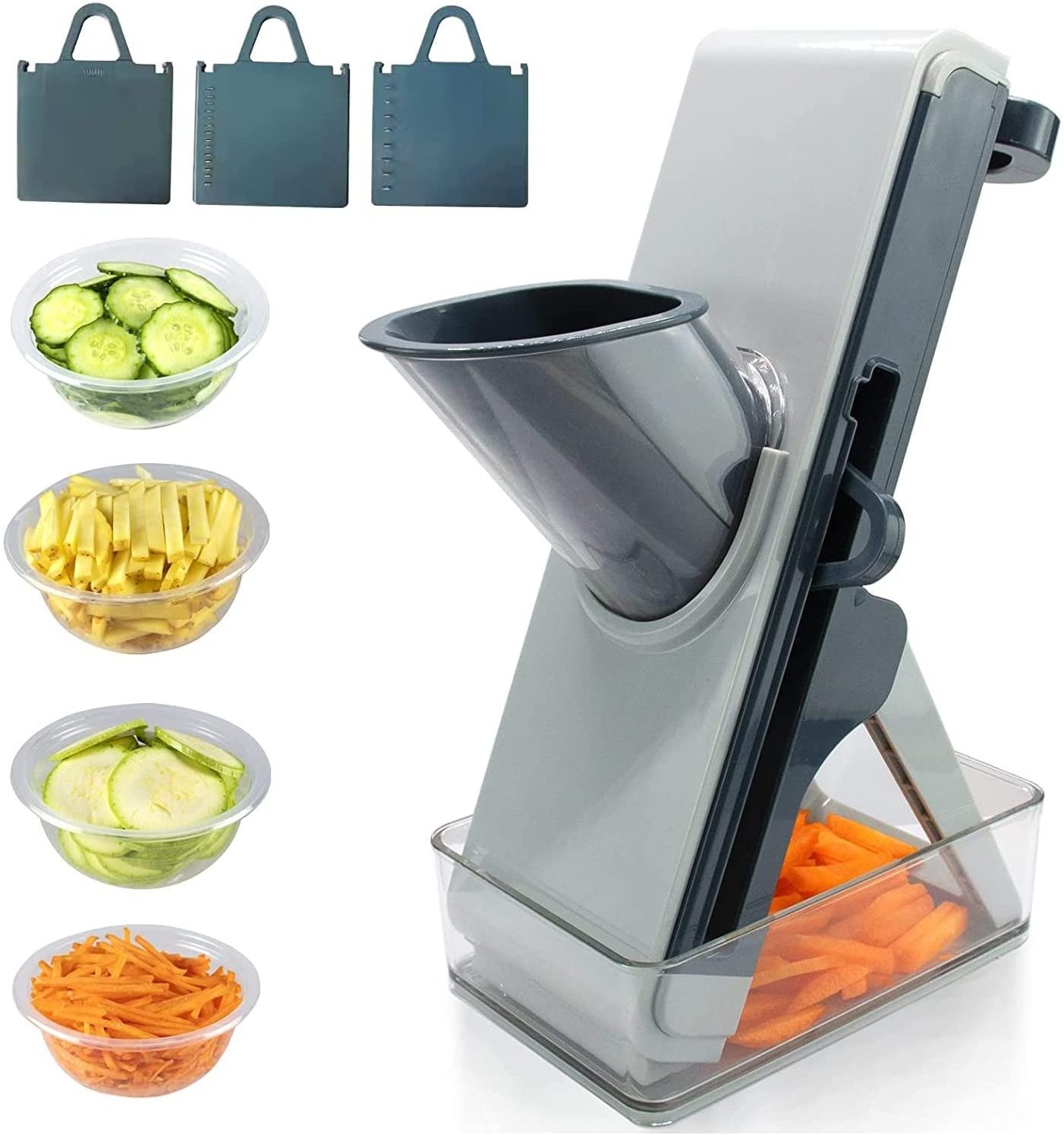 Kitchen Accessories Hand Manual Foldable Vegetable Cutter Food Slicer With Multi Blades