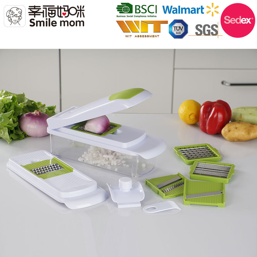 B427-A New design plastic multifunction vegetable chopper garlic slicer dicer food grater for kitchen