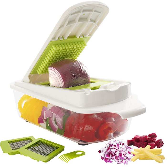 Portable Multifunctional Rotary Vegetable Cutter & Slicer Fruit & Vegetable Kitchen Tool Fruits Onions Vegetable Grater Shredder