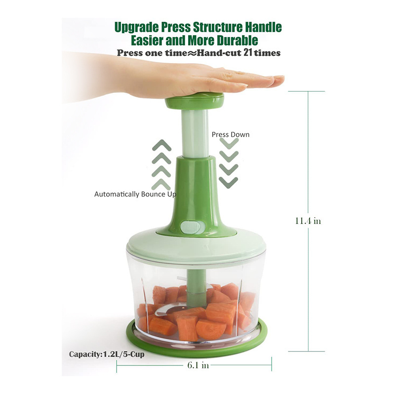 Handheld Express Manual Slicer Dicer Quick Hand Pull  Food Processor Onion  Chopper Vegetable Cutter Garlic Grinder Masher