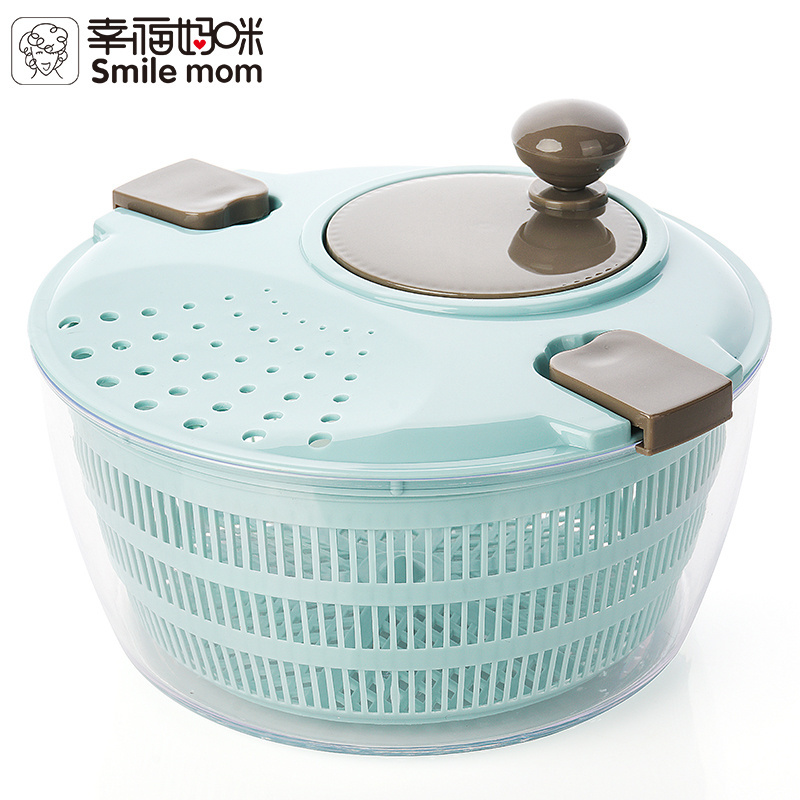 Smile mom Lettuce Washer Anti-Wobble Salad Spinner Vegetable Dryer with Bowl