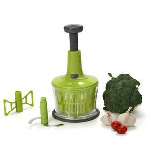 Smile Mom Multifunctional Plastic Veggie Fruit Chopper Quick Easy Salad Spinner Lettuce Bowl Colander Vegetable Tool