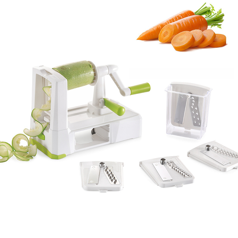 Hot Sale Kitchen multi manual vegetable spiral slicer spiralizer Vegetable Sheet Cutter