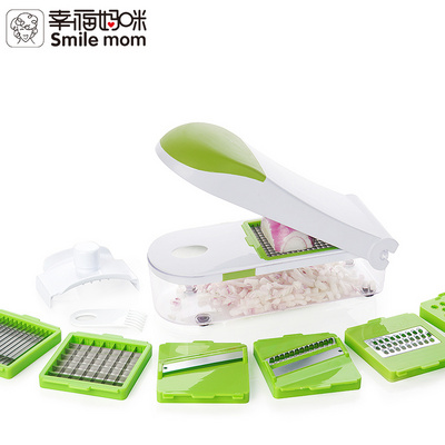 Smile mom 7 in 1 Multi Kitchen Set Manual Grater Magic Kitchen Accessories Julienne Vegetable Slicer Dicer Chopper