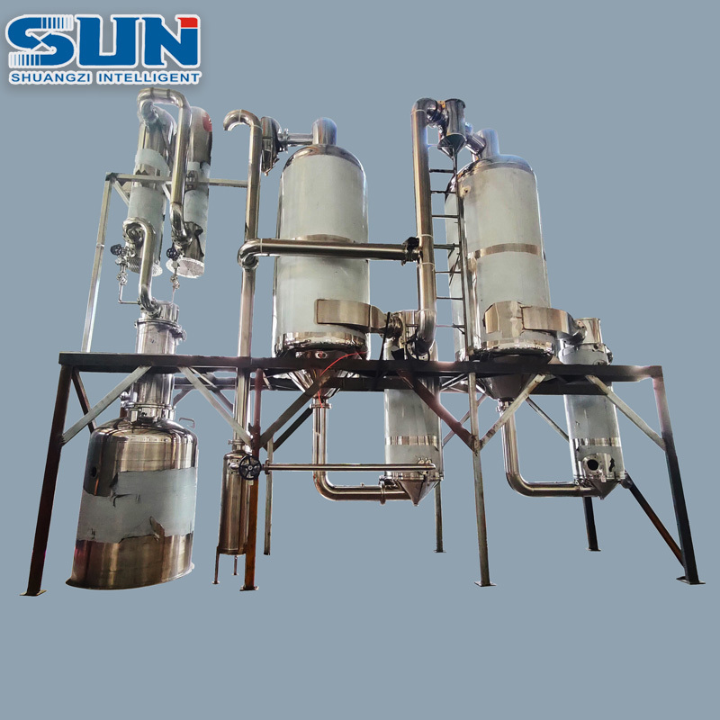 Beverage Soybean Milk Evaporation Equipment Syrup Double Effect External Circulation Evaporator