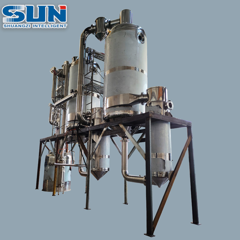 Beverage Soybean Milk Evaporation Equipment Syrup Double Effect External Circulation Evaporator