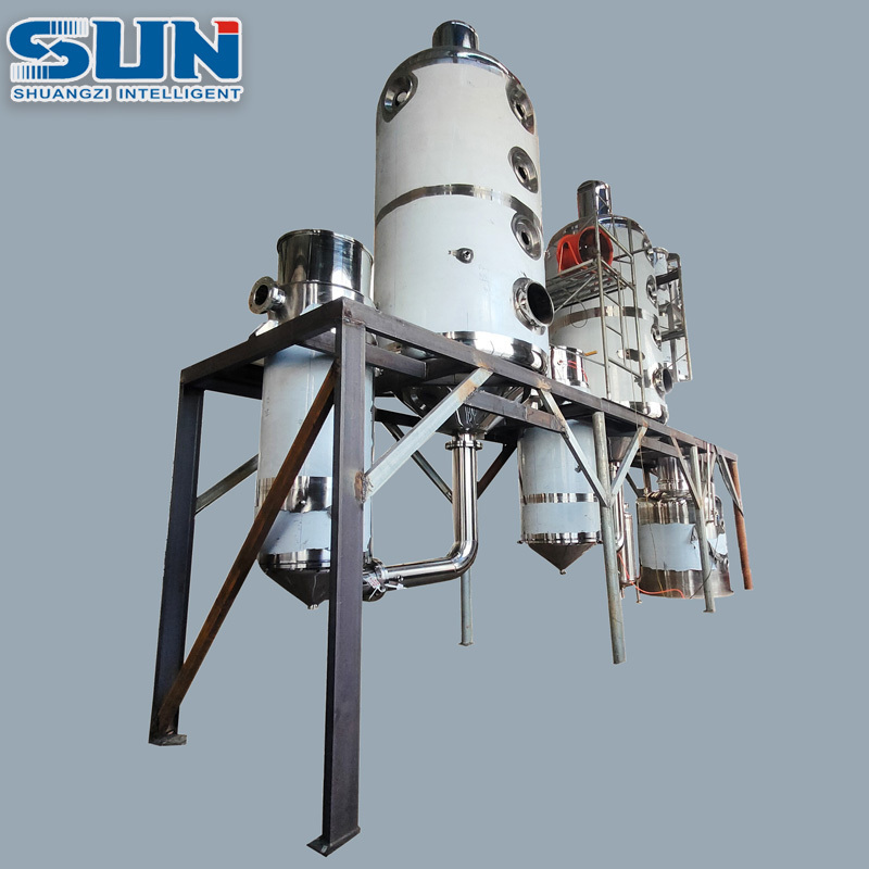 Beverage Soybean Milk Evaporation Equipment Syrup Double Effect External Circulation Evaporator