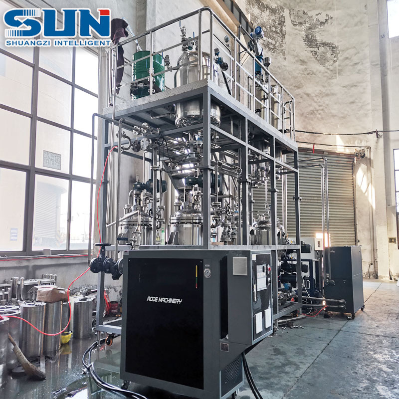 Multifunctional Short path essential oil extraction equipment molecular still glass distillation column