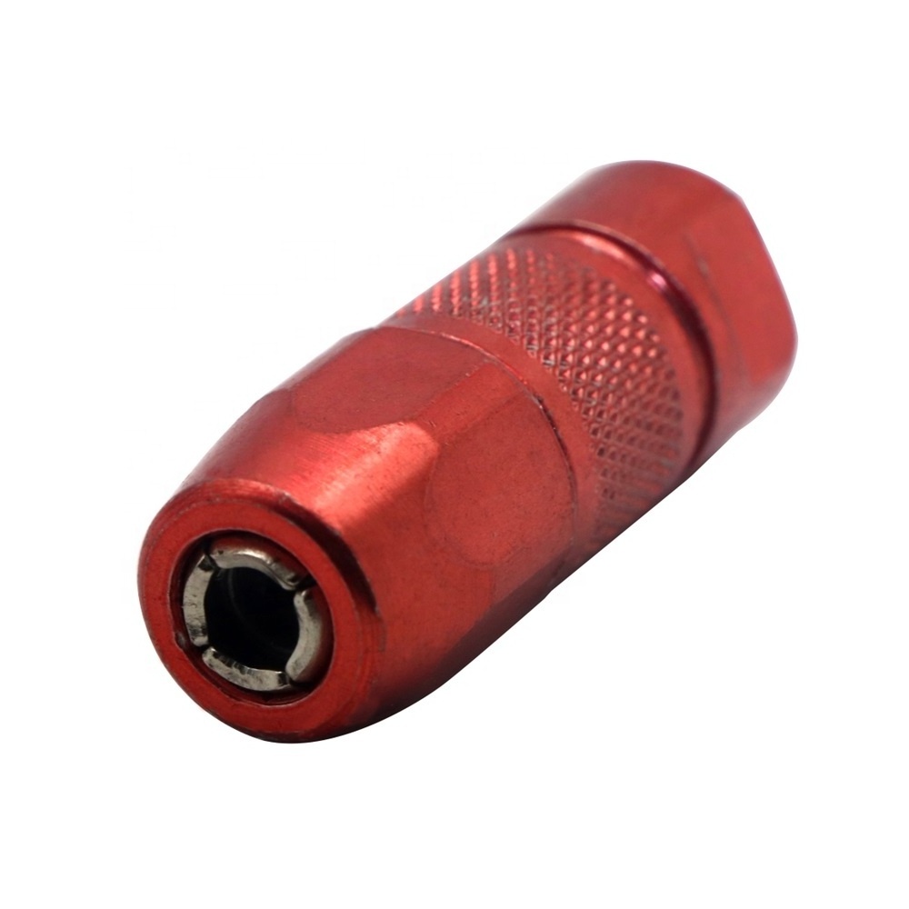 SYD-940 Red Plated hand grease gun coupler Grease Gun Nozzle tip Types with Steel Ball