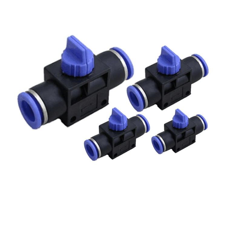 Pneumatic Shut Off Manual Hand Valves Types Stop Fitting HVFF 8MM Plastic Air Hose Tube Fittings