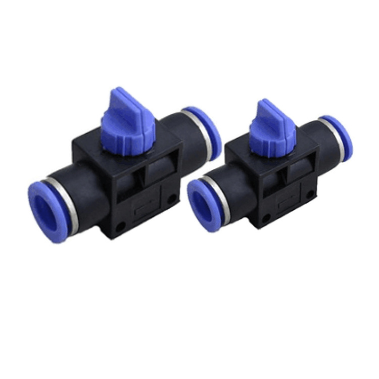 Pneumatic Shut Off Manual Hand Valves Types Stop Fitting HVFF 8MM Plastic Air Hose Tube Fittings