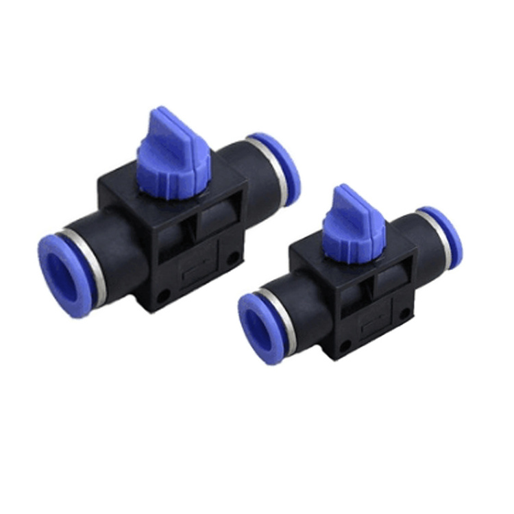 Pneumatic Shut Off Manual Hand Valves Types Stop Fitting HVFF 8MM Plastic Air Hose Tube Fittings