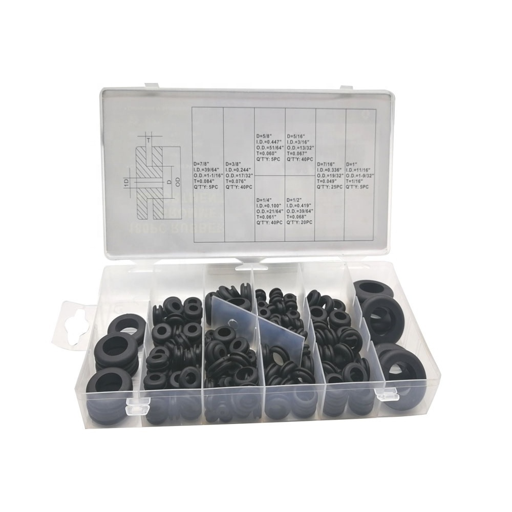 SYD 1121 Protective Ring kit 180pcs high temperature metric rubber sleeve grommets o rings rubber seal ring