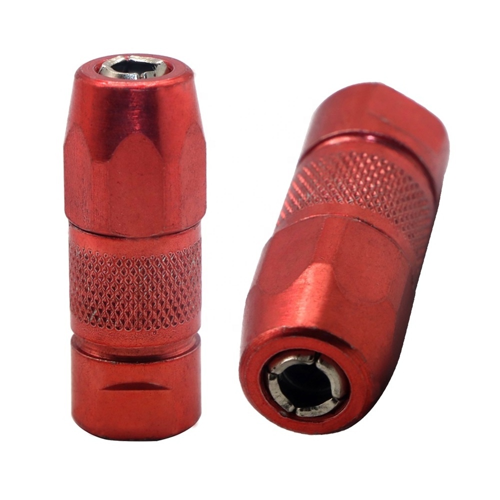 SYD-940 Red Plated hand grease gun coupler Grease Gun Nozzle tip Types with Steel Ball