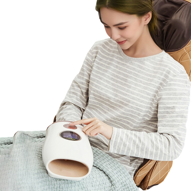 massager product Cordless Electric Hand Palm Finger Massager with Air Pressure and Heat Compression Hand Massager