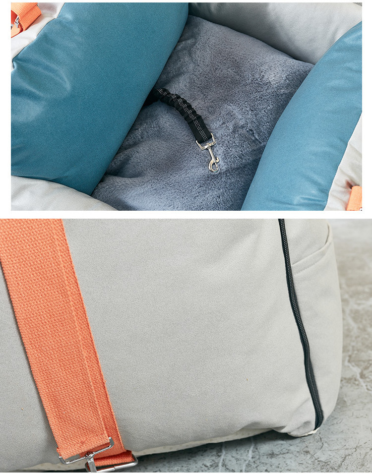 High Quality Dog Car Seat Safe Travel Waterproof Portable Chew Proof Adjustable Front Booster Dog Car Seat for Small Dogs