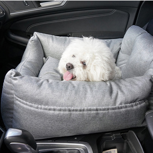 Manufacturer Wholesale Waterproof Gray Dog Console Car Seat Bed Portable Center Dog Car Bed for Pets Traveling