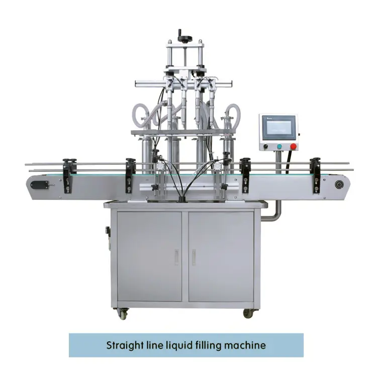 Automatic 4 heads piston filler Detergent Skincare Hand Wash Liquid Soap Shampoo Shower Gel Lotion Bottle Filling Machines