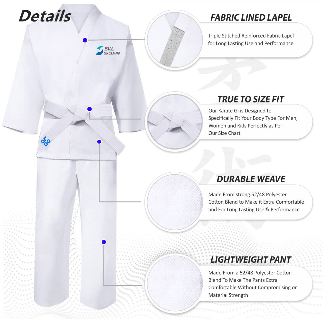 Custom Karate Uniform High Quality Brazilian Jitsu Custom Logo Karate Gi Uniform Design Your Own Karate Uniform