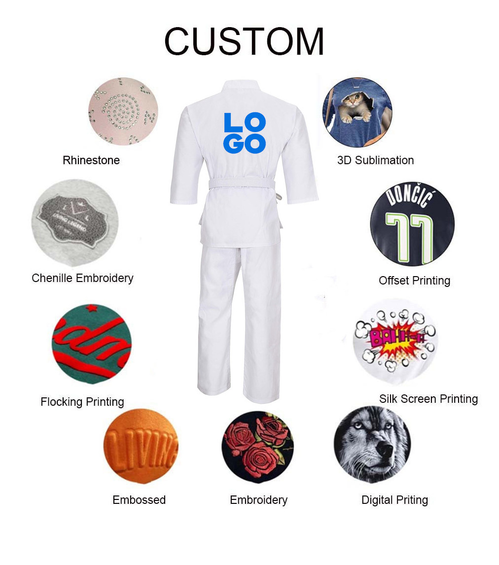 Custom Karate Uniform High Quality Brazilian Jitsu Custom Logo Karate Gi Uniform Design Your Own Karate Uniform