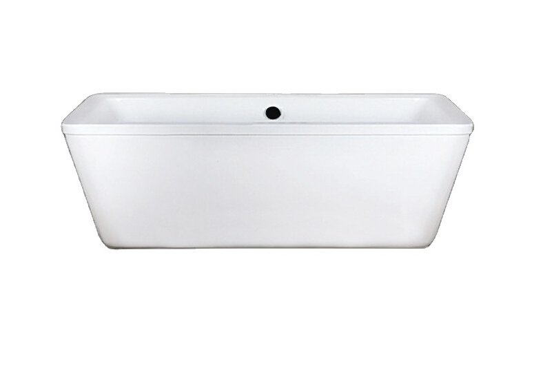 Classical  Acrylic Freestanding Baths Factory Direct Sales Customized Size White Acrylic Rectangular Bathtub