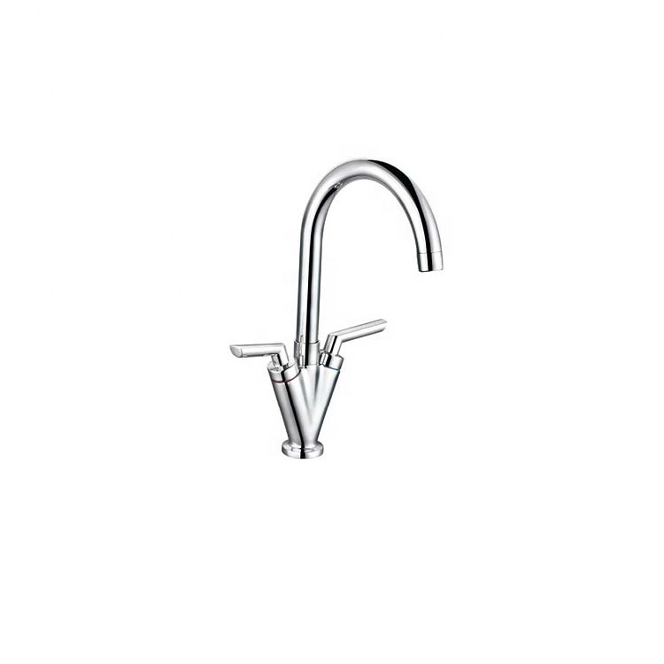 High quality kitchen sink faucet upc brass kitchen faucet 3 way two handle kitchen faucet