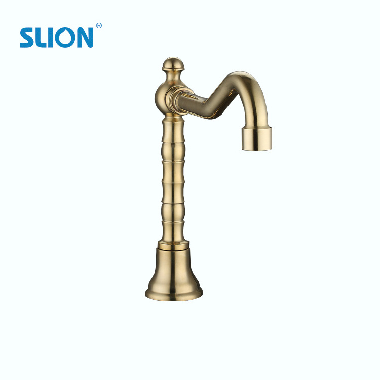 New design traditional gold double handle brass 3 hole basin mixer faucet luxury bathroom faucets