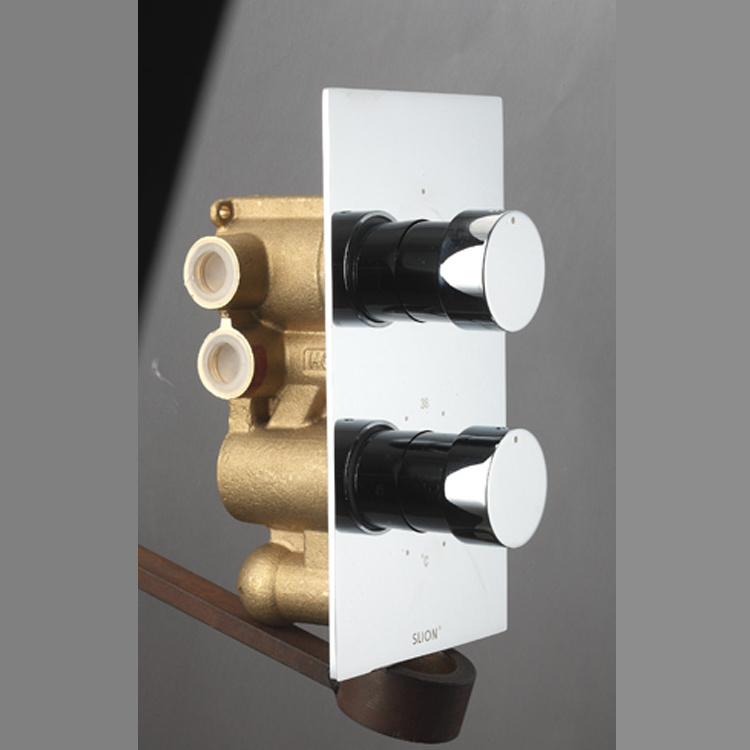 Dual Square handles outdoor concealed thermostatic shower valves