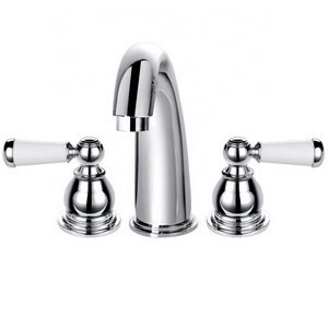 Brass dual handle  basin mixer Gold Brass Wash Face Bathroom Sink PVD Mixer Basin Anti-Scratch Basin Faucets