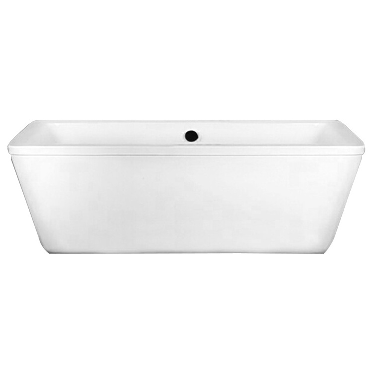 Classical  Acrylic Freestanding Baths Factory Direct Sales Customized Size White Acrylic Rectangular Bathtub