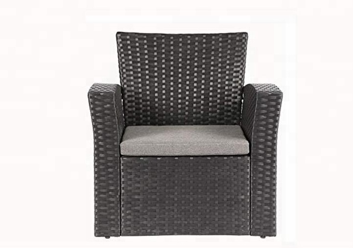 Hot sale PE wicker chair outdoor furniture with gray high chair garden funiture with umbrlla