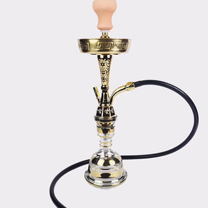 Traditional Style Portable Handcrafted Glass Base Hookah Set Shisha Narguile 1 Hose Egyptian Hookah