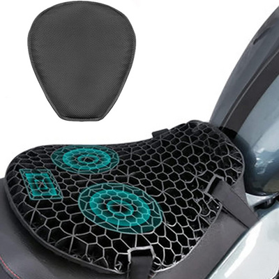 Universal Motorcycle Gel Seat Cushion for Front/Rear Moto Seats 3D Honeycomb Motorcycle Seat Cover