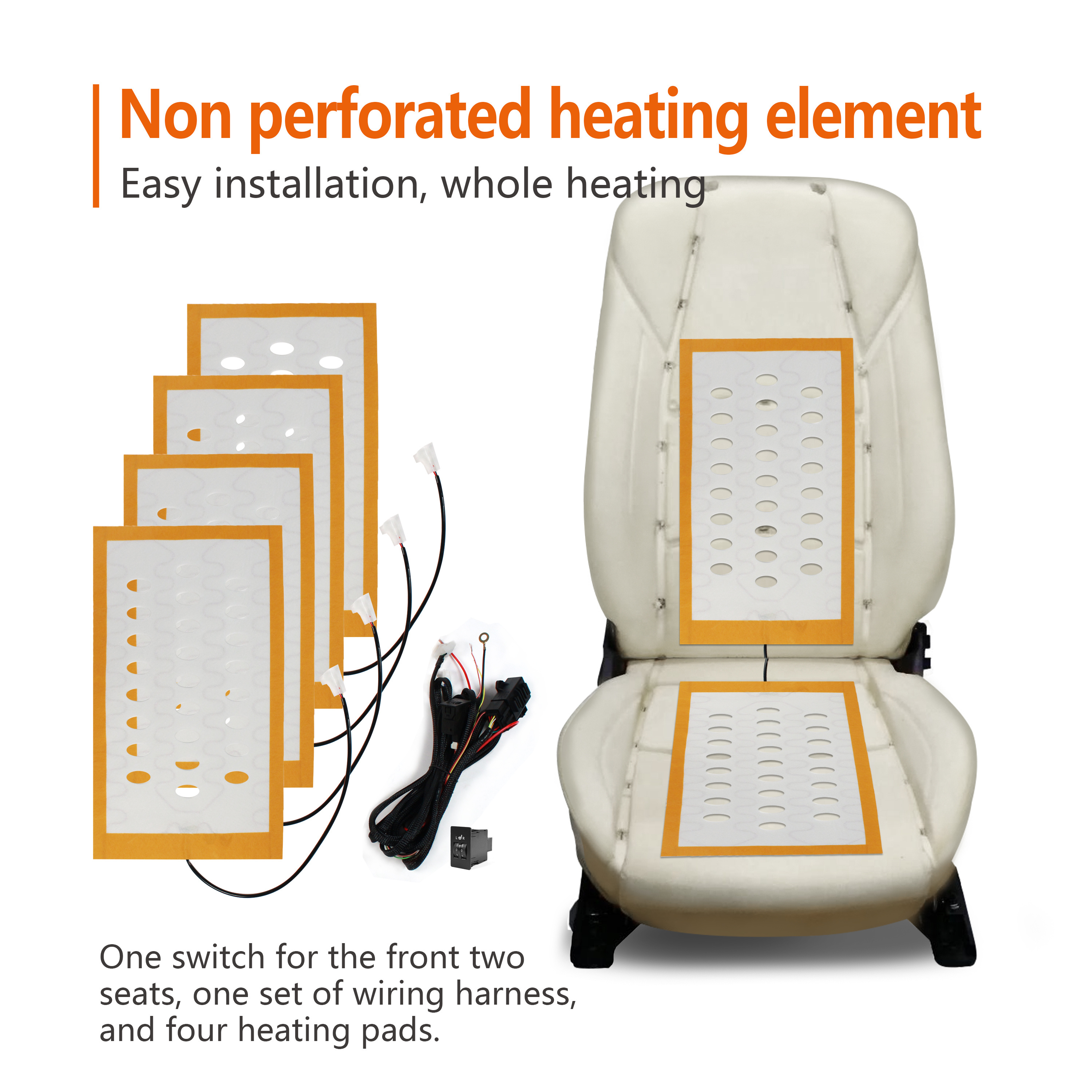 High Power Car Seat Heaters with Automatic Shut-Off - Universal Fit Heated Car Seat Cushions for Comfortable Winter Driving