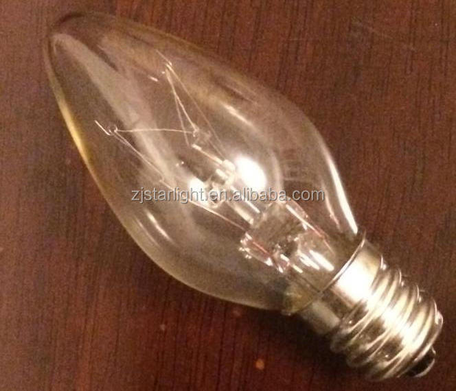 C7 Incandescent Bulb Light Bulb 7W 10W 15W Clear E12/E14 North America