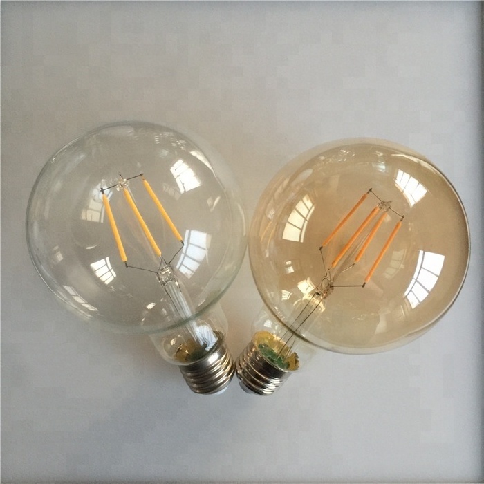 G80 G95 G125 LED Filament Bulb Clear And Amber Vintage 4W/6W/8W