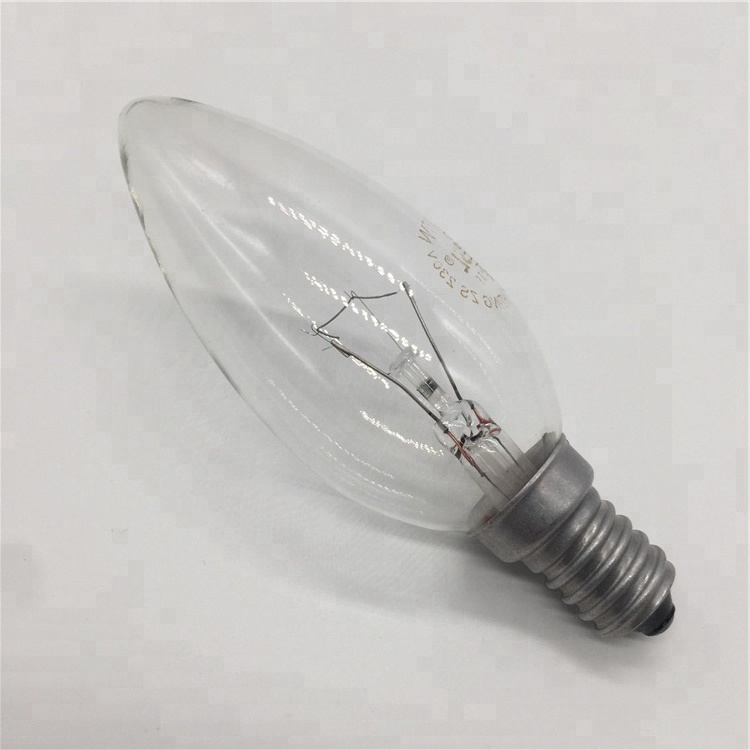 C35 C37 Candle Clear Frosted Color Incandescent Light Bulb 25 40 60W