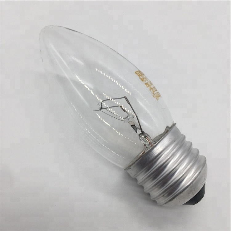 C35 C37 Candle Clear Frosted Color Incandescent Light Bulb 25 40 60W