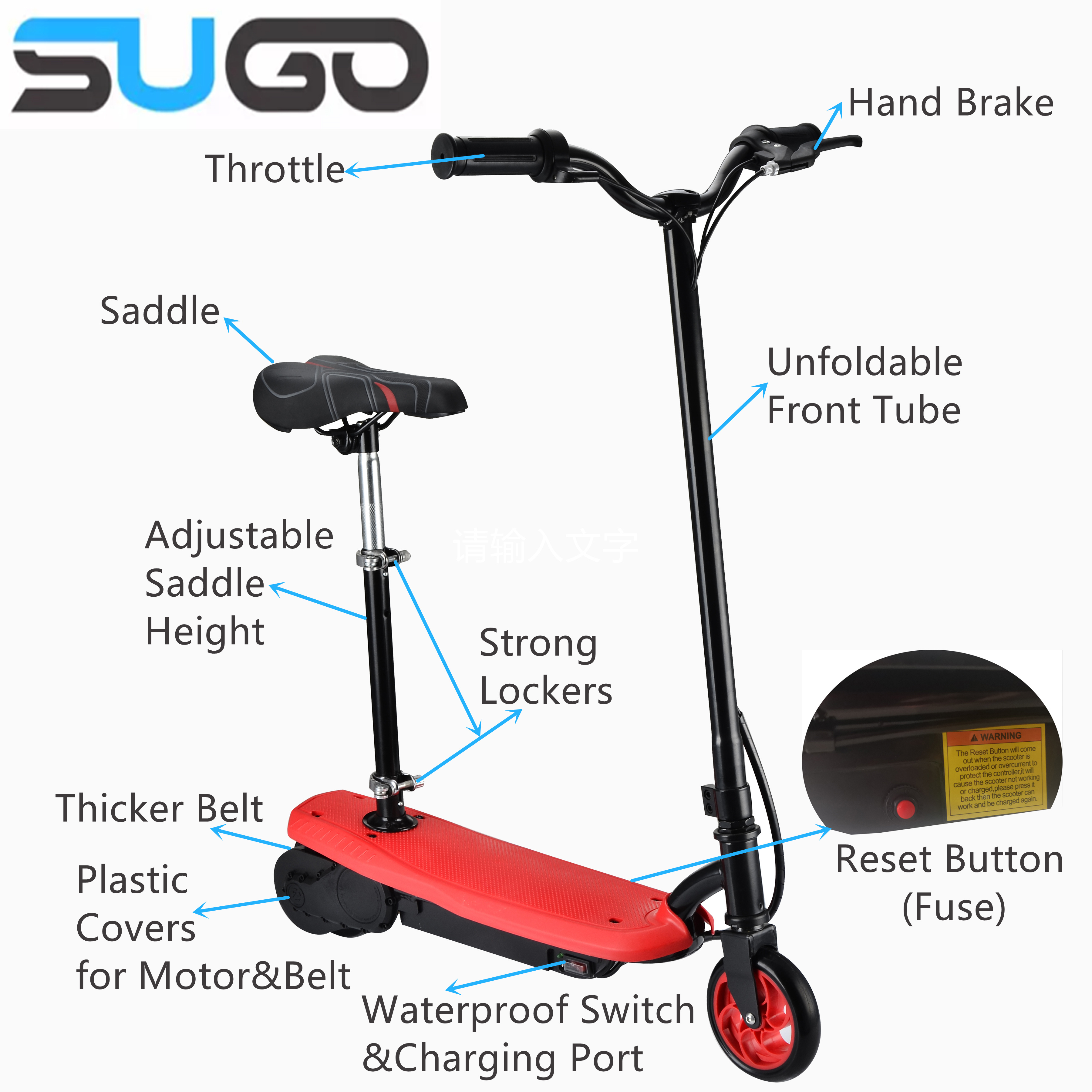 smart kick scooter battery Two Wheels 120w portable moped CE  ROHS  Elektro roller for kids