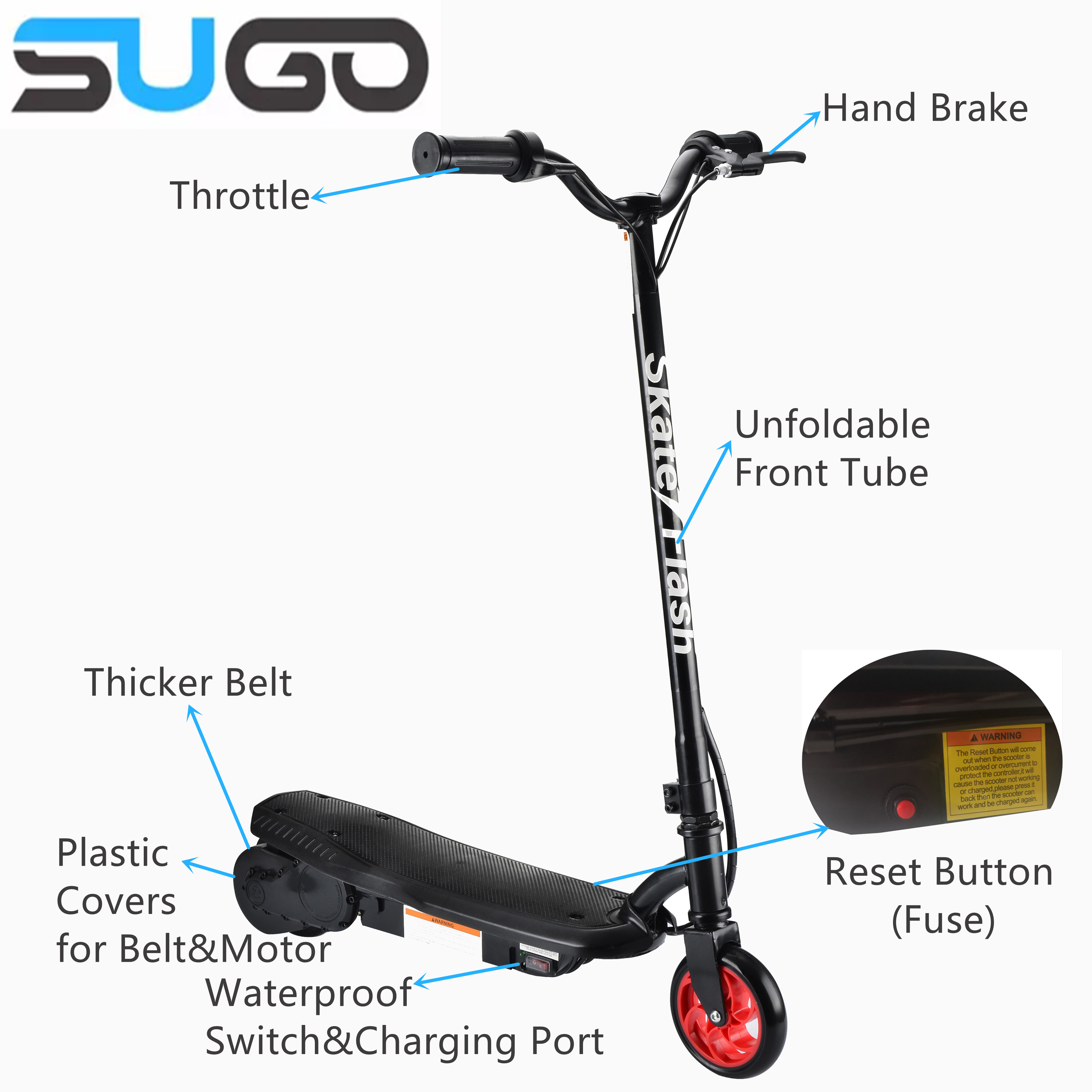 skuteris trotinette electrique for kids  Two Wheels 120w mobility CE approved  kick  Electric Scooter