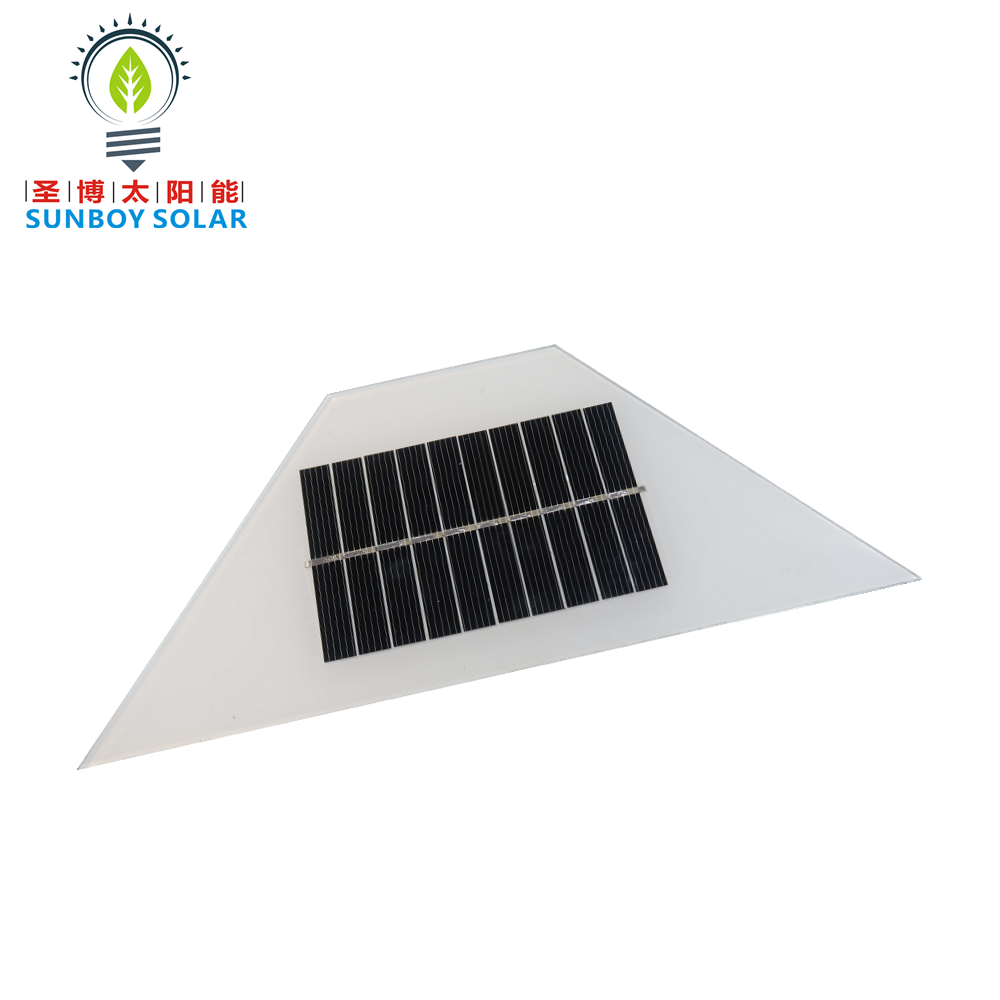 Custom made small mini size solar triangle square glass solar panel cheaper price for solar grand light