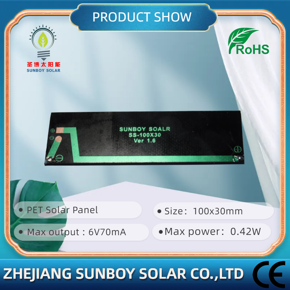 High Efficiency Mini Monocrystalline Silicon Solar Cell Price Cheap Customized 0.42w PET Laminated Solar Panel