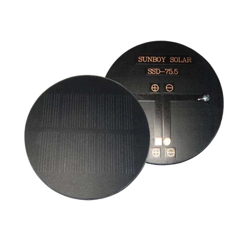 Sunboy Solar Hot sales 0.4W round Silicon Solar PV Module SS-75.5  Solar Panel 2V PET Solar Panel for Solar LED Lamp